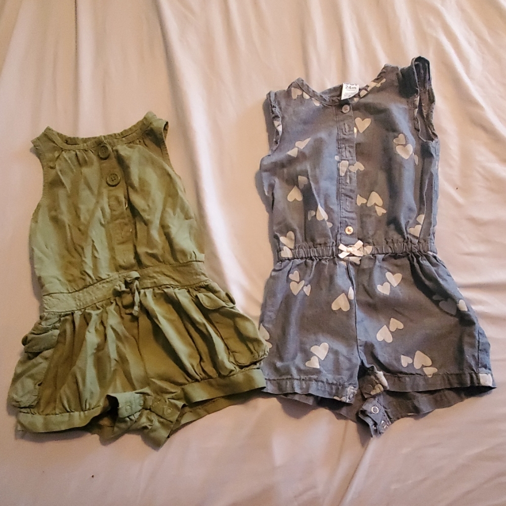4 for $25 Little girl Rompers